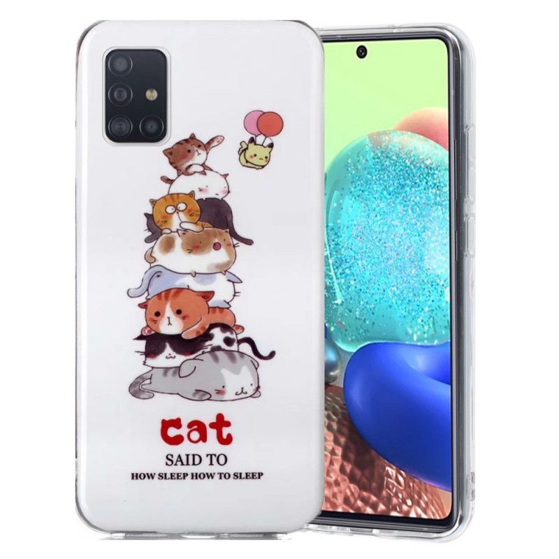 Skal Samsung Galaxy A51 5G Fluorescerande Katter