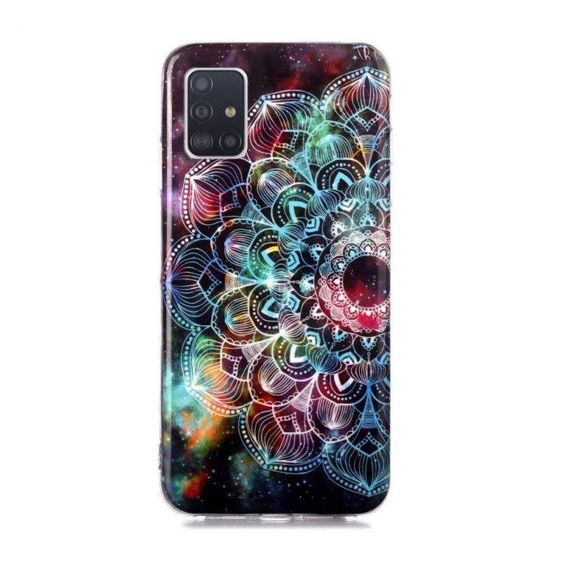 Skal Samsung Galaxy A51 5G Röd Fluorescerande Blommaserie