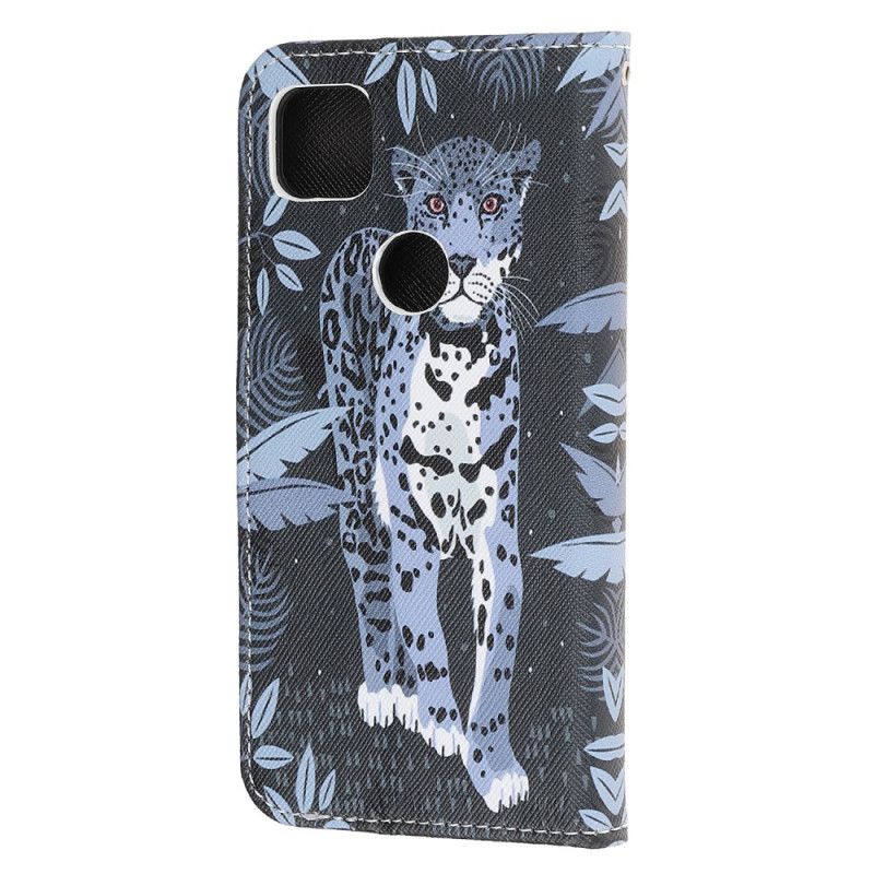 Fodral för Google Pixel 4a Leopard Med Rem