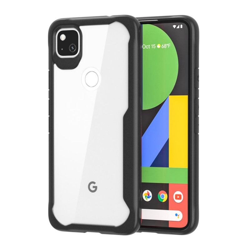 Skal Google Pixel 4a Svart Mobilskal Fasad Kanthybrid