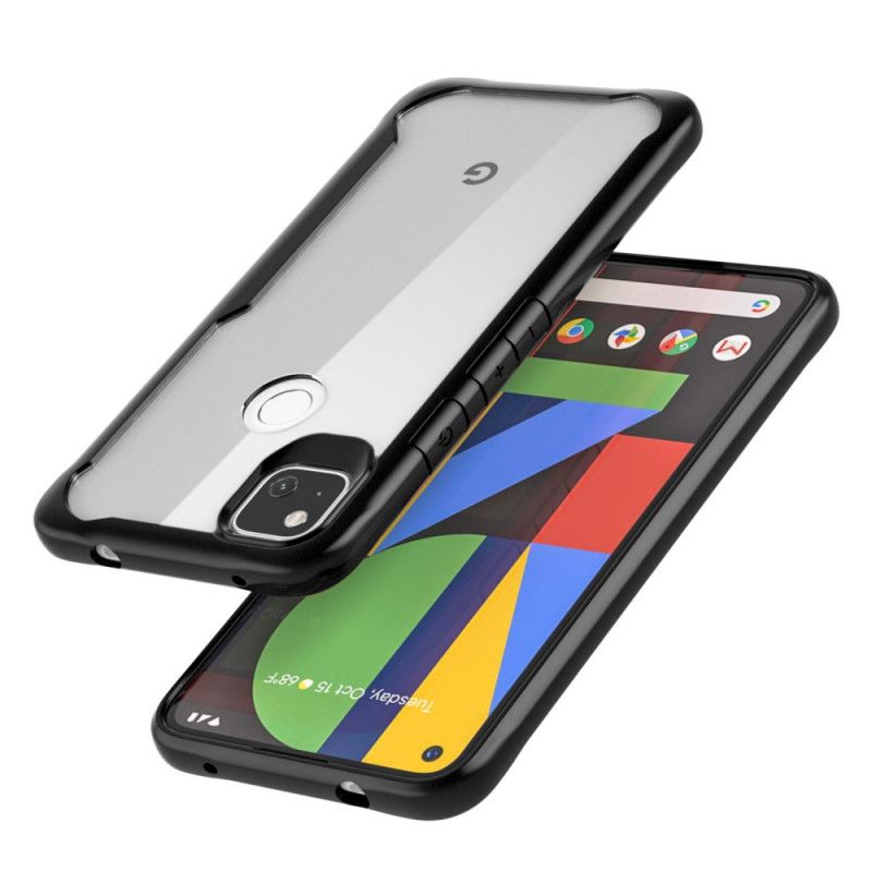 Skal Google Pixel 4a Svart Mobilskal Fasad Kanthybrid