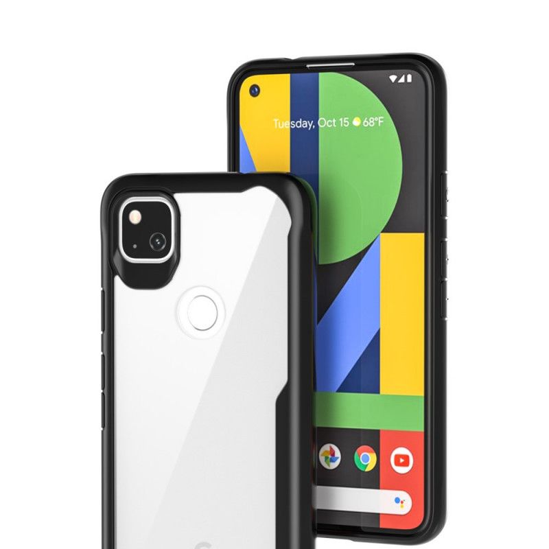 Skal Google Pixel 4a Svart Mobilskal Fasad Kanthybrid