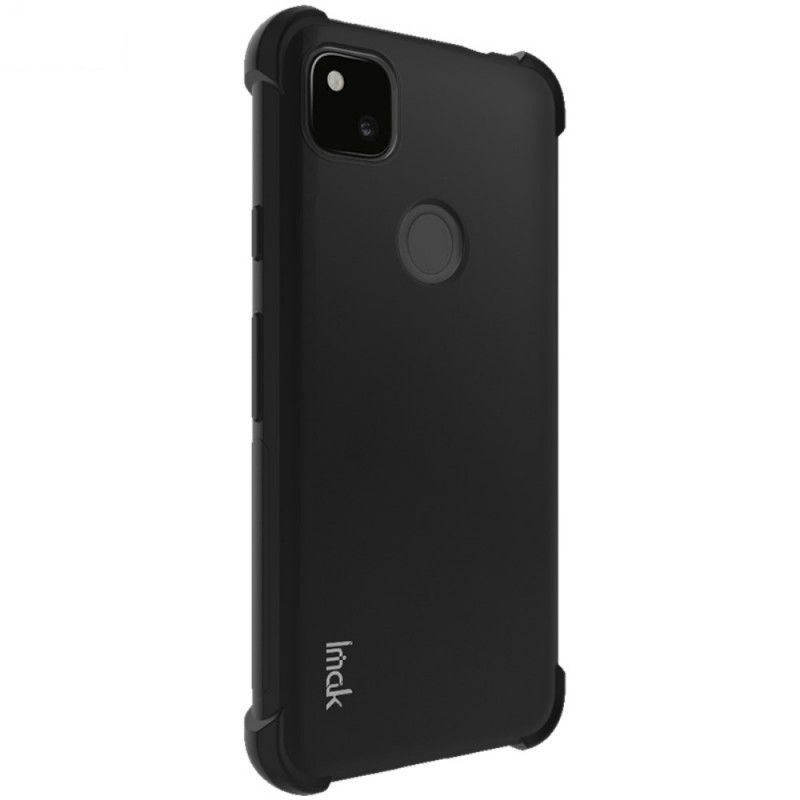 Skal Google Pixel 4a Svart Mobilskal Flexibel Silikon Med Imak Skärmfilm