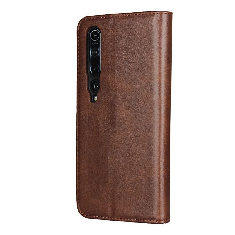 Folio-fodral Xiaomi Mi 10 / 10 Pro Svart Elegant Delat Läder