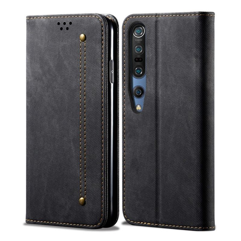 Folio-fodral Xiaomi Mi 10 / 10 Pro Svart Mobilskal Jeanstyg