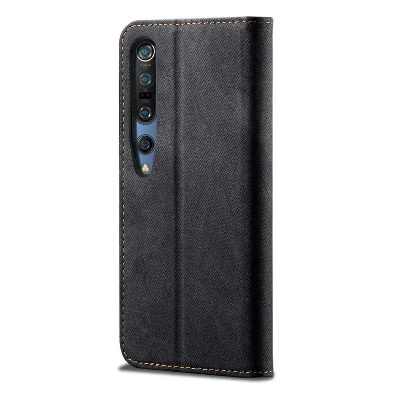 Folio-fodral Xiaomi Mi 10 / 10 Pro Svart Mobilskal Jeanstyg