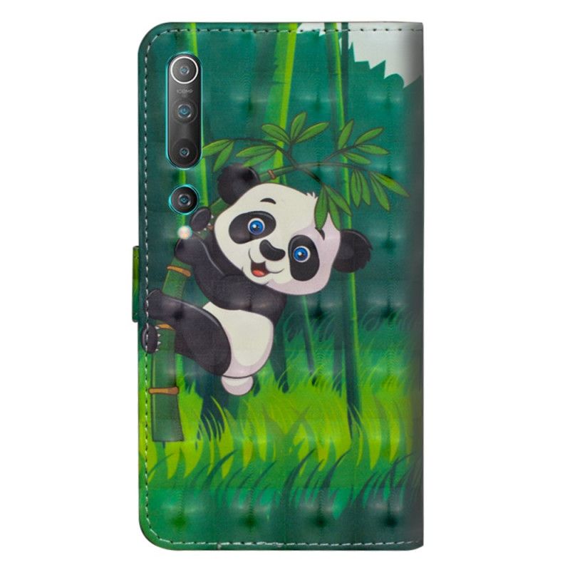 Läderfodral Xiaomi Mi 10 / 10 Pro Mobilskal Panda Och Bambu