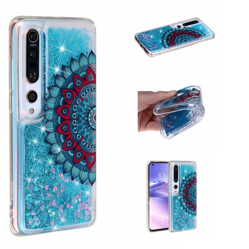 Skal för Xiaomi Mi 10 / 10 Pro Mörkblå Glittermandala