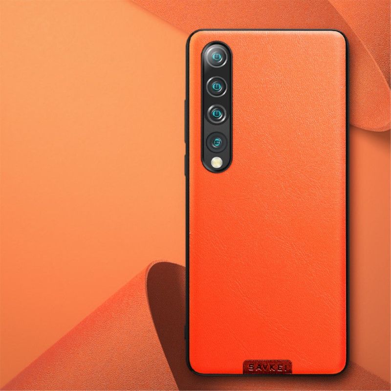 Skal Xiaomi Mi 10 / 10 Pro Röd Premium Läderstil