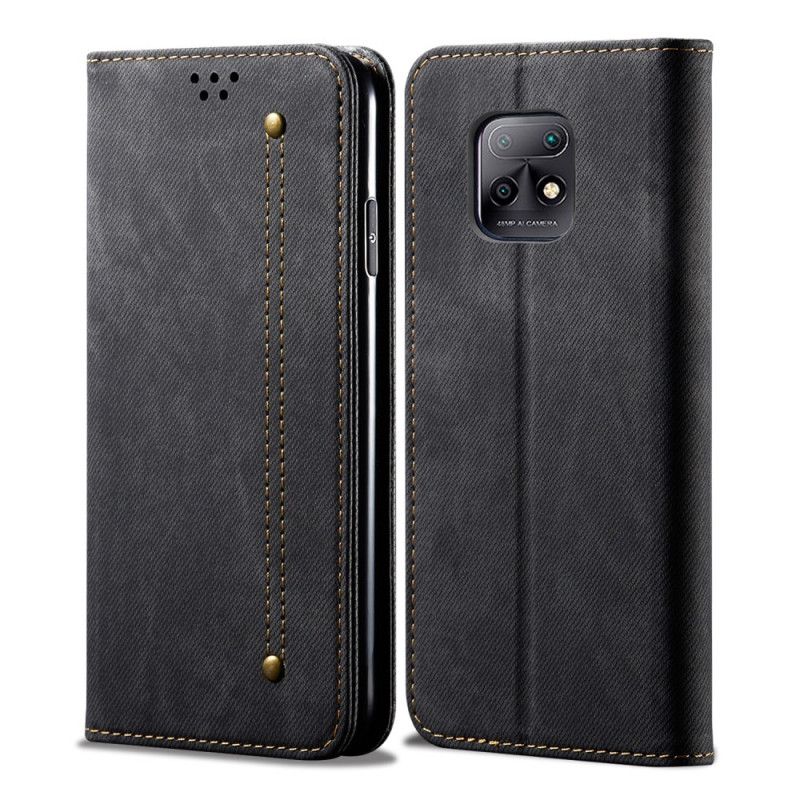 Folio-fodral Xiaomi Redmi 10X / 10X Pro Svart Jeanstyg