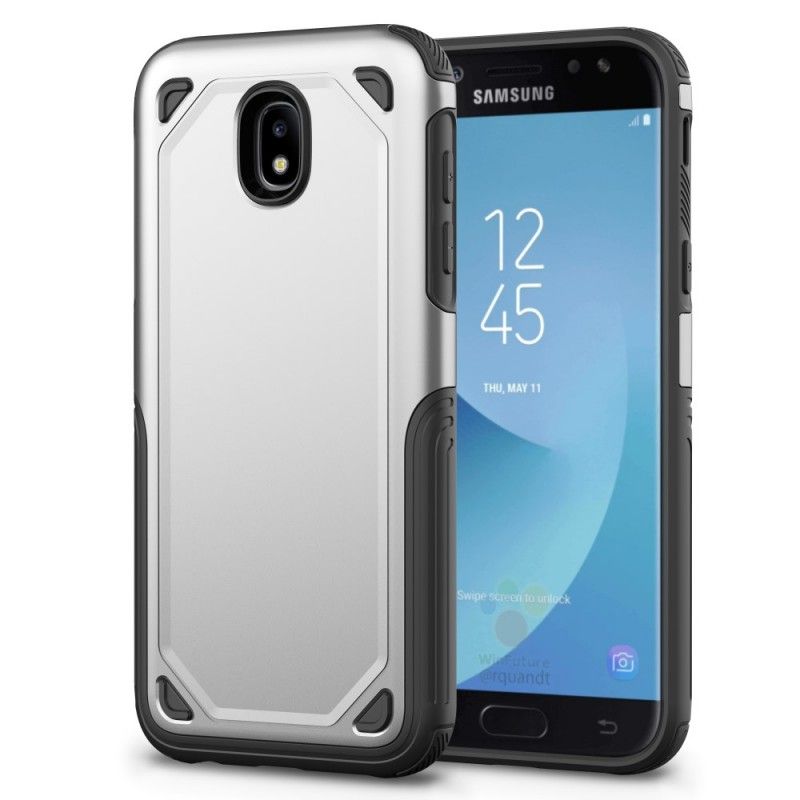 Skal Samsung Galaxy J3 2017 Svart Rustning Av Metalleffekt