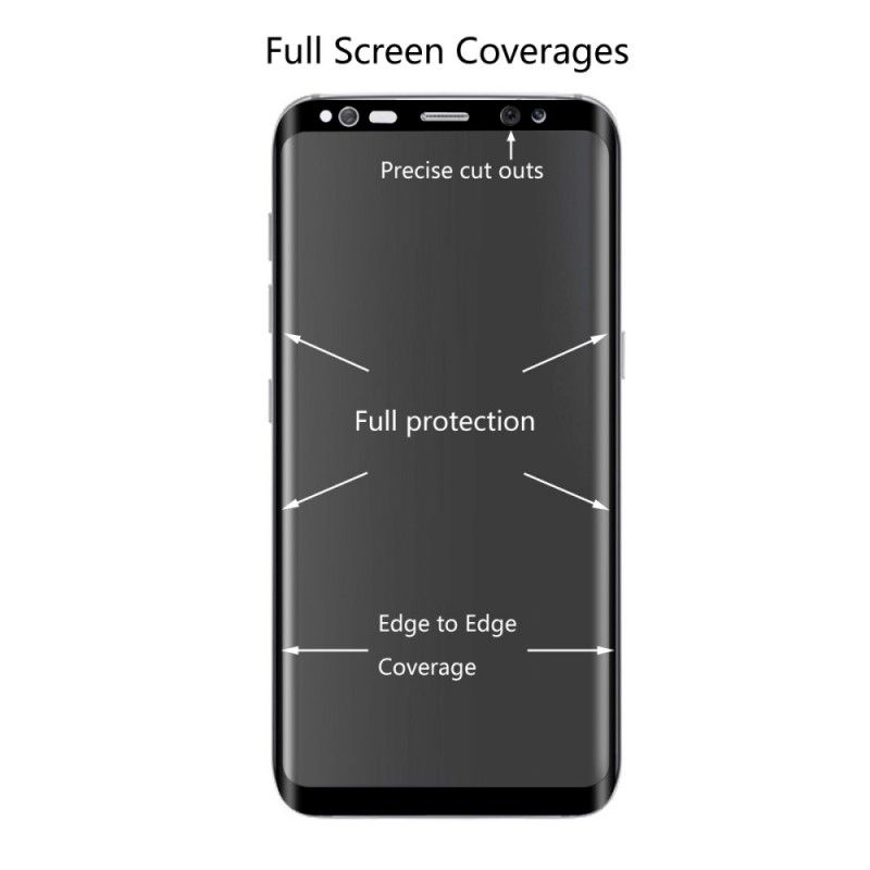Skydd Av Härdat Glas Samsung Galaxy S8 Plus Svart