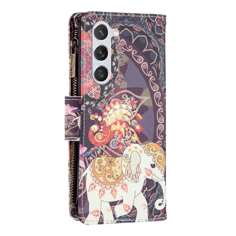 Fodral Samsung Galaxy S24 5g Tribal Elephant Wallet Med Rem