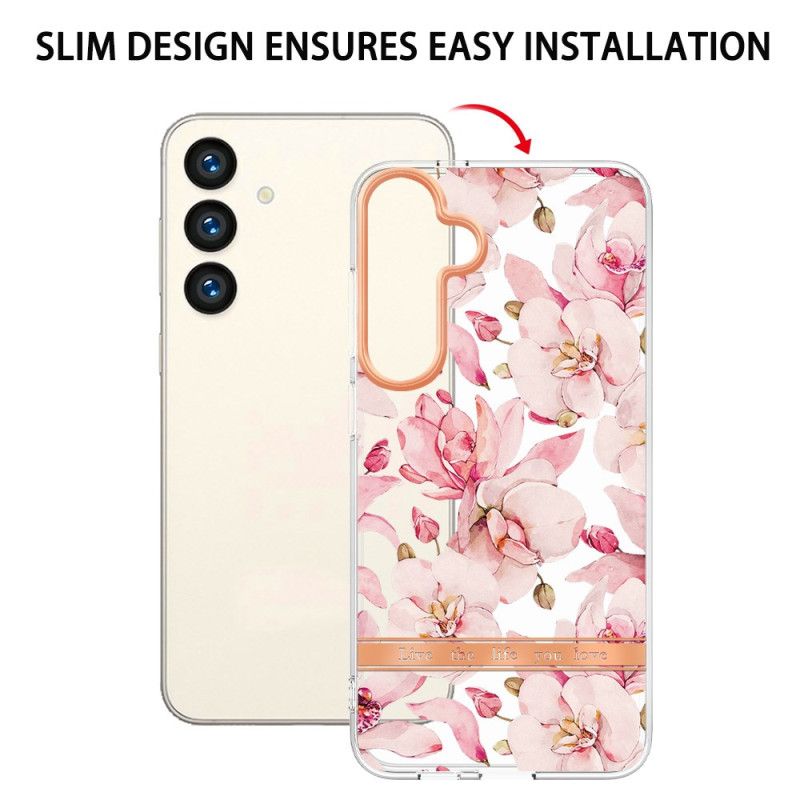 Skal Samsung Galaxy S24 5g Telefonfodral Blomsterserie