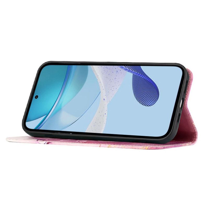 Läderfodral Samsung Galaxy Z Fold 6 Telefonfodral Marmorrem