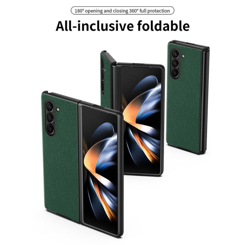 Skal För Samsung Galaxy Z Fold 6 Litchi Konstläder