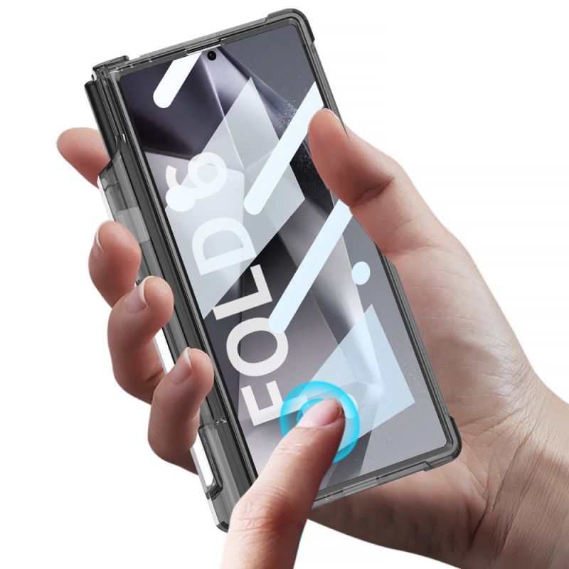 Skal Samsung Galaxy Z Fold 6 Telefonfodral Transparent Pennhållare Och Stöd Gkk