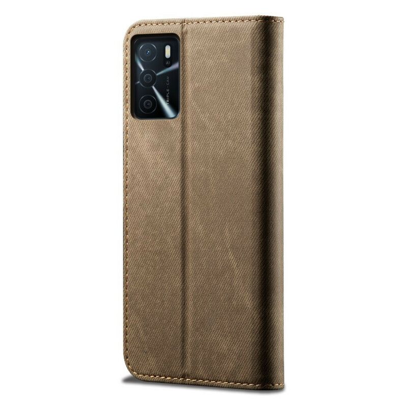 Folio-fodral Oppo A16 / A16s Telefonfodral Denimtyg