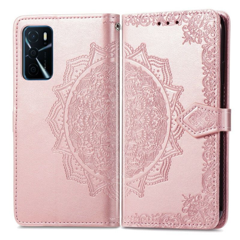 Läderfodral Oppo A16 / A16s Telefonfodral Mandala Medeltid