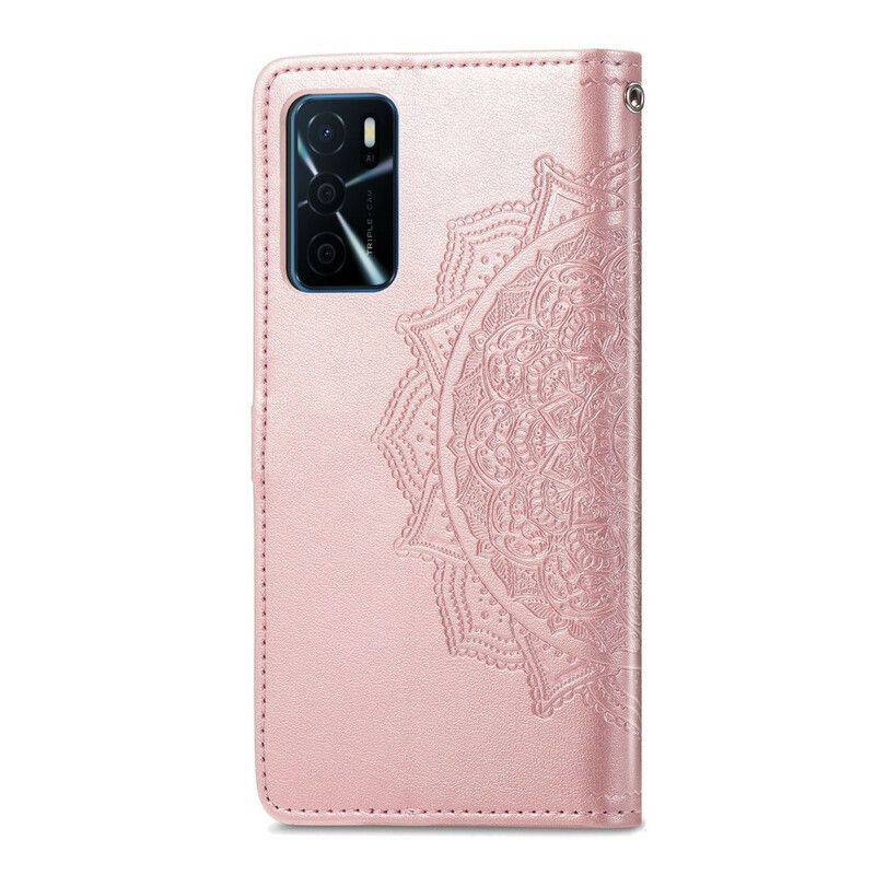 Läderfodral Oppo A16 / A16s Telefonfodral Mandala Medeltid