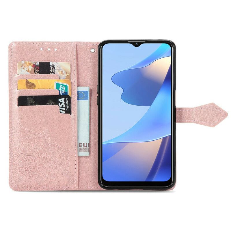 Läderfodral Oppo A16 / A16s Telefonfodral Mandala Medeltid