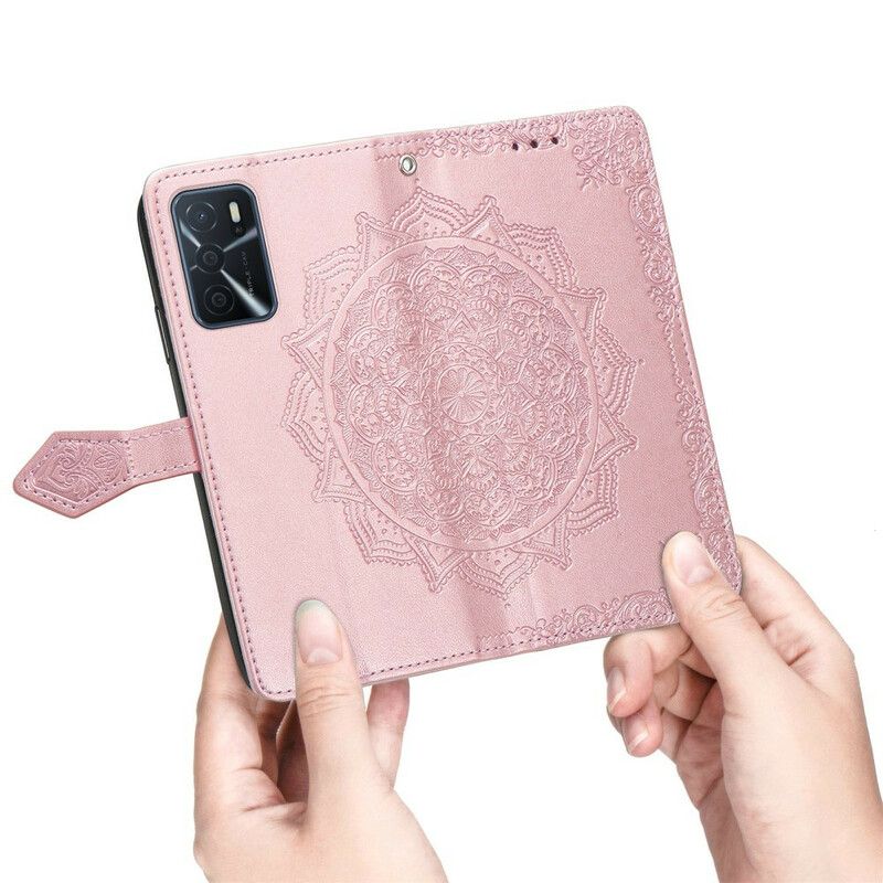 Läderfodral Oppo A16 / A16s Telefonfodral Mandala Medeltid