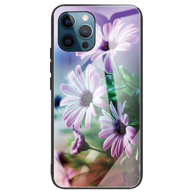 Skal iPhone 14 Pro Max Härdat Glas Blommor