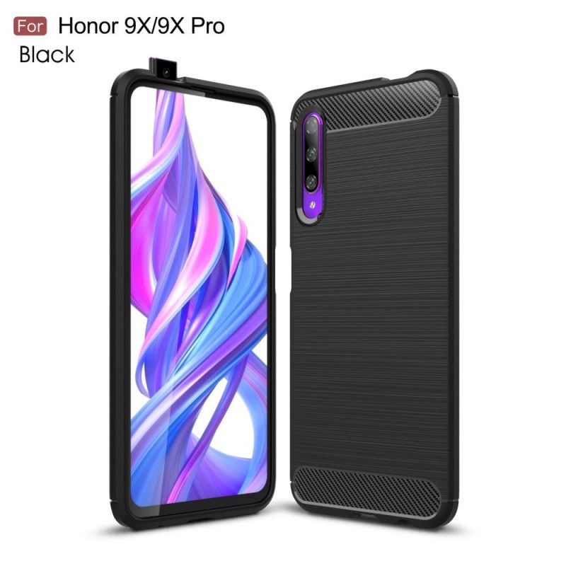 Skal Honor 9X Pro Svart Borstad Kolfiber