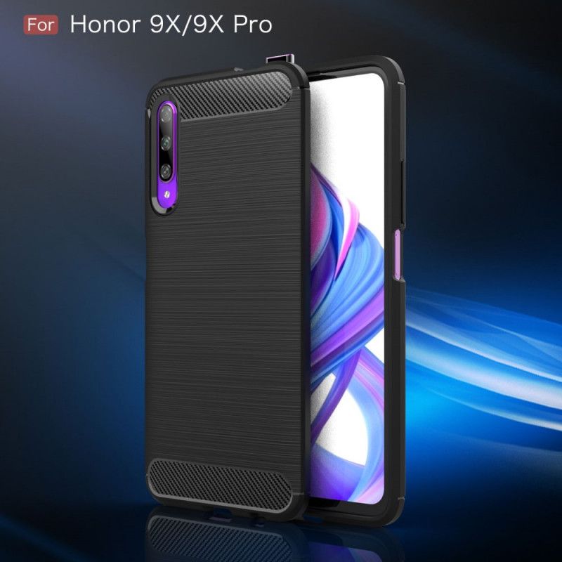 Skal Honor 9X Pro Svart Borstad Kolfiber