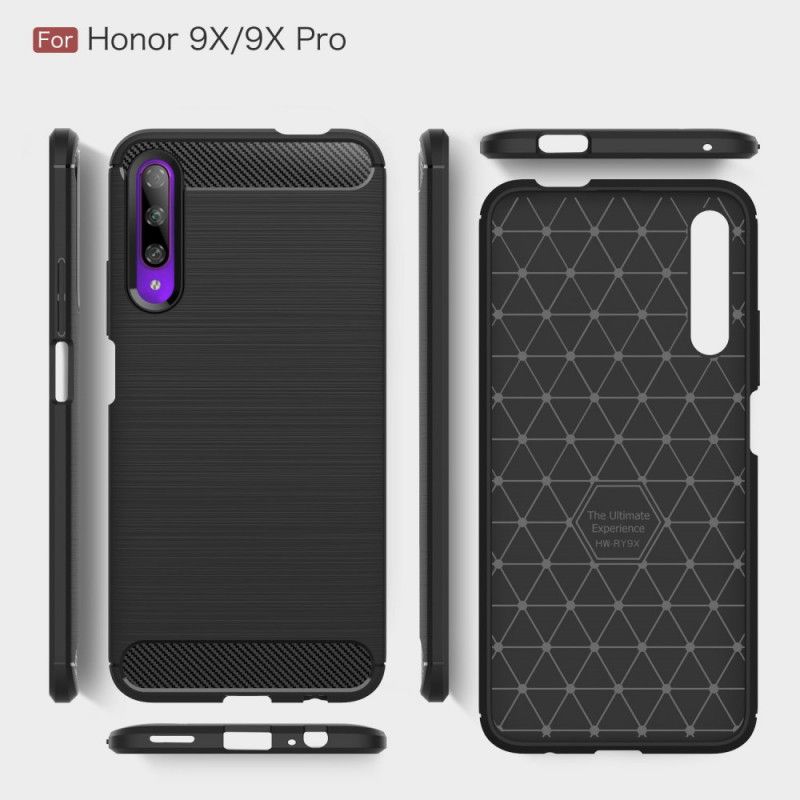 Skal Honor 9X Pro Svart Borstad Kolfiber