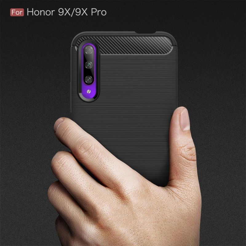 Skal Honor 9X Pro Svart Borstad Kolfiber