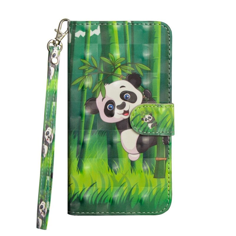 Läderskal Realme C11 Panda Och Bambu