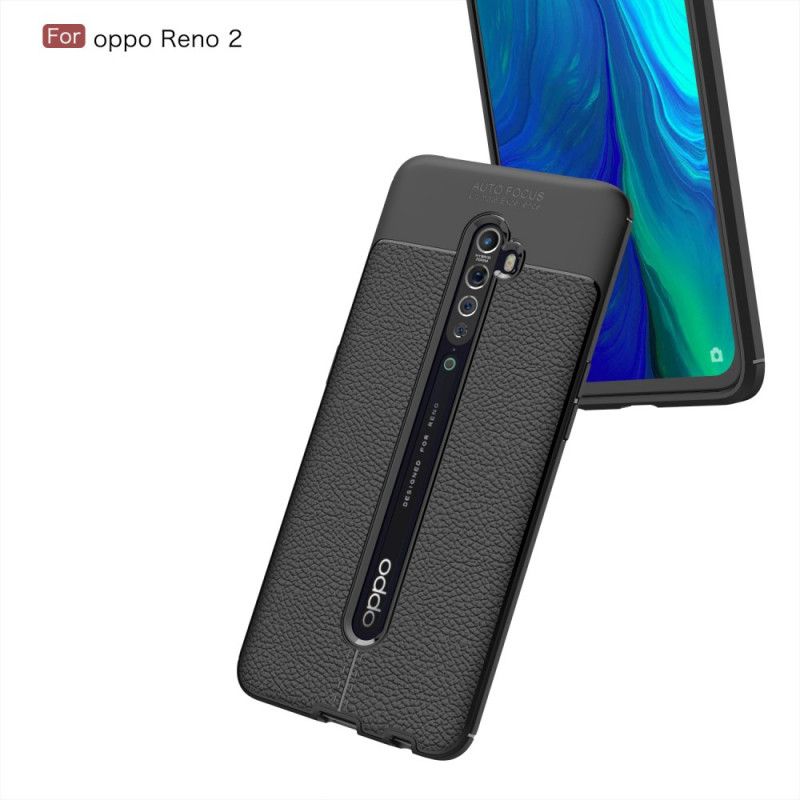 Skal Oppo Reno 2 Svart Dubbel Linjelyché-Effekt