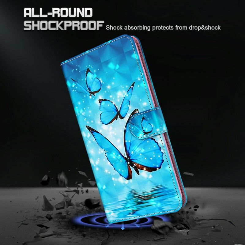 Fodral Xiaomi Redmi 9t Flying Blue Butterflies