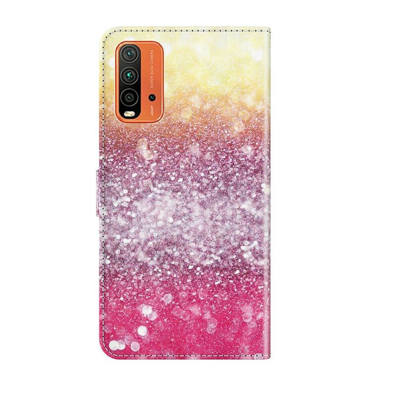 Fodral Xiaomi Redmi 9t Magenta Glitter Gradient