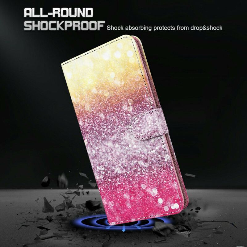 Fodral Xiaomi Redmi 9t Magenta Glitter Gradient