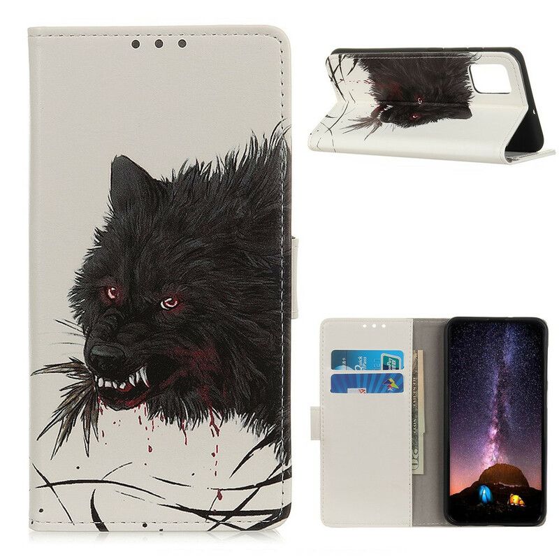 Läderskal Fodral Xiaomi Redmi 9t Hungry Wolf