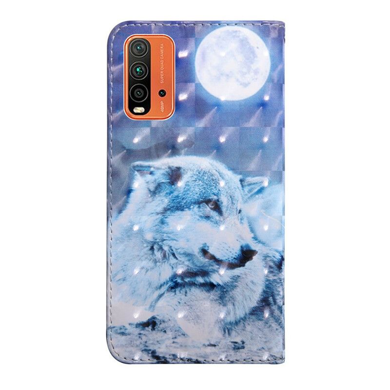 Skyddsfodral Xiaomi Redmi 9t Moonlight Wolf