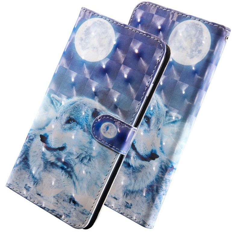 Skyddsfodral Xiaomi Redmi 9t Moonlight Wolf