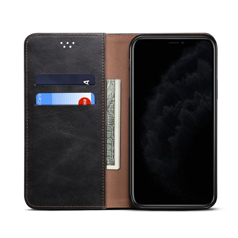 Folio-fodral OnePlus Nord N10 Svart Vaxat Konstläder