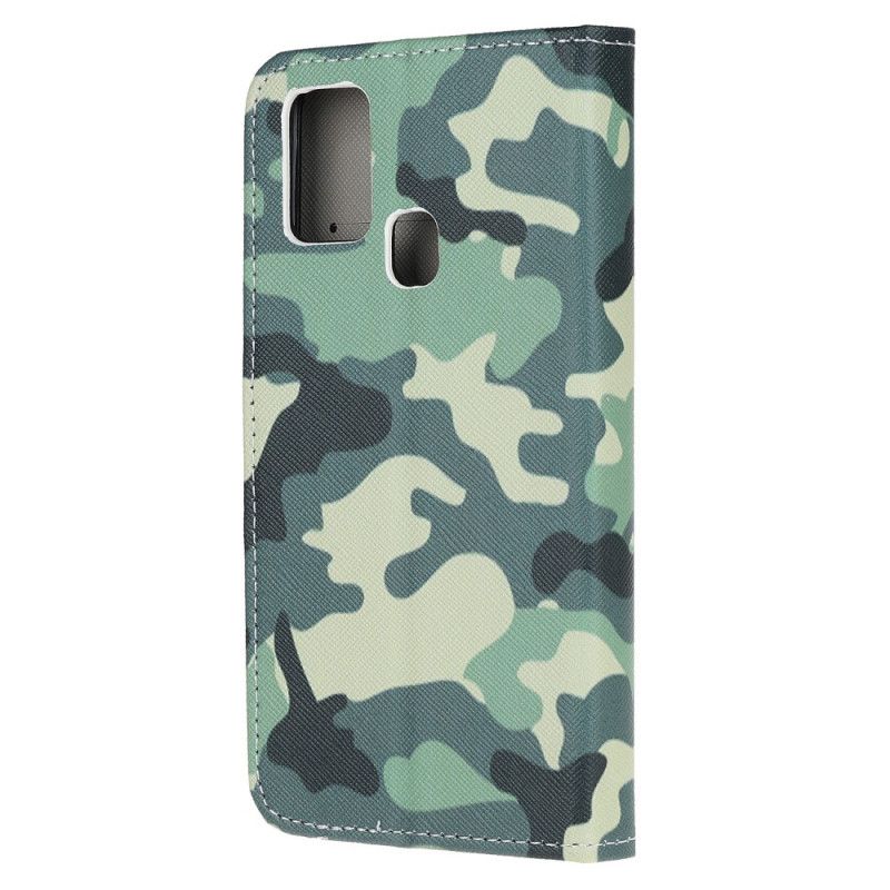 Läderfodral OnePlus Nord N10 Mobilskal Militär Kamouflage