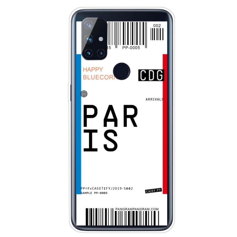 Skal för OnePlus Nord N10 Boardingkort Till Paris