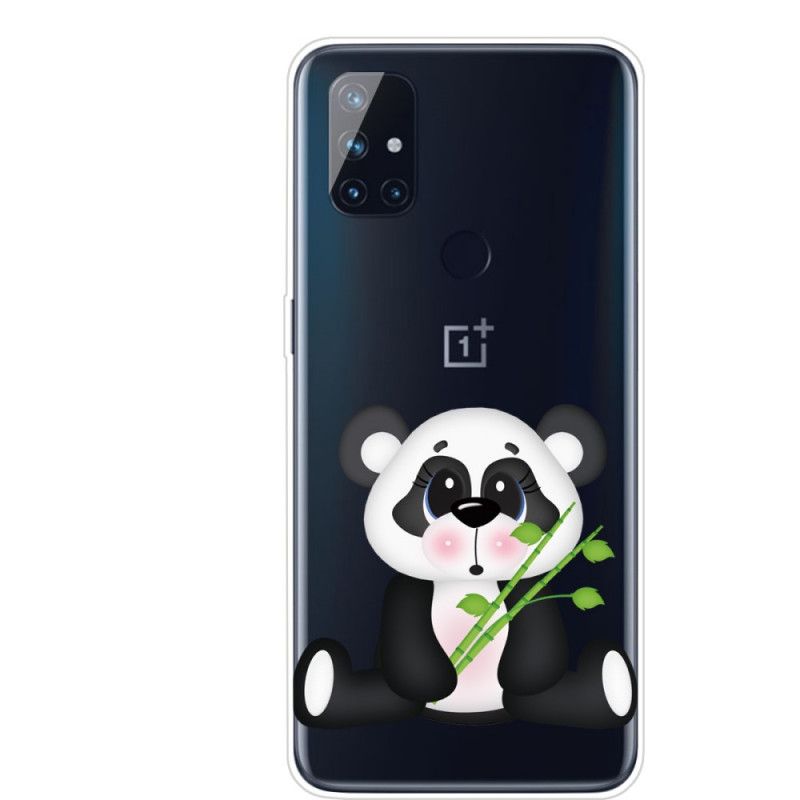 Skal för OnePlus Nord N10 Transparent Ledsen Panda