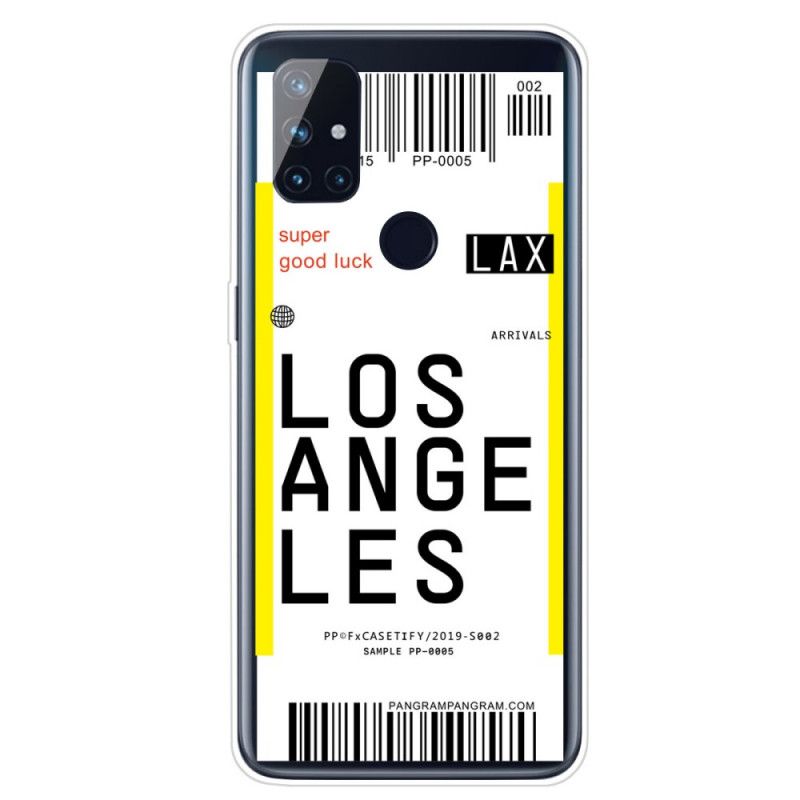 Skal OnePlus Nord N10 Ombordstigningskort Till Los Angeles