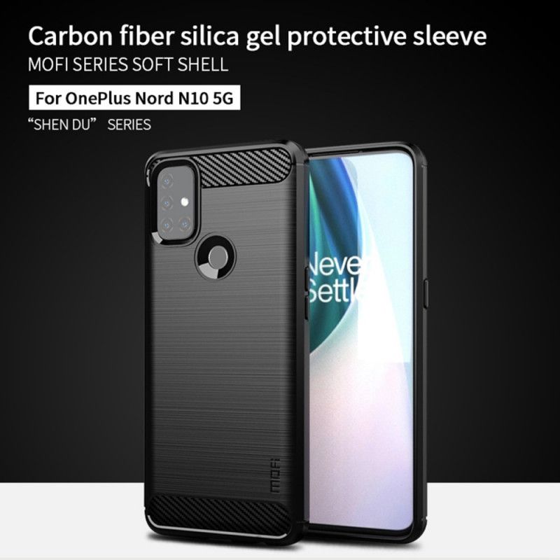 Skal OnePlus Nord N10 Svart Mofi Borstat Kolfiber