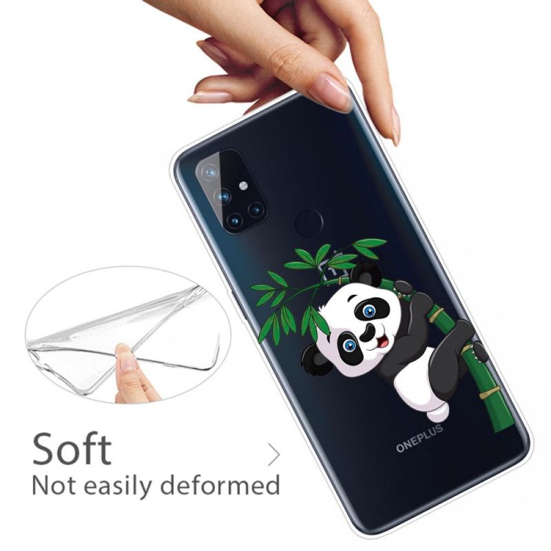 Skal OnePlus Nord N10 Transparent Panda På Bambu