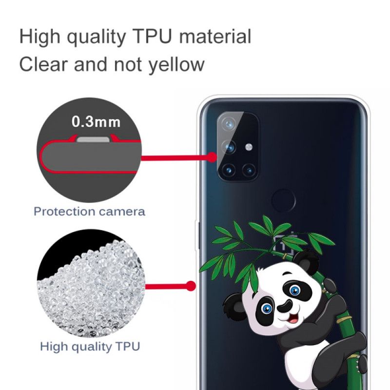 Skal OnePlus Nord N10 Transparent Panda På Bambu