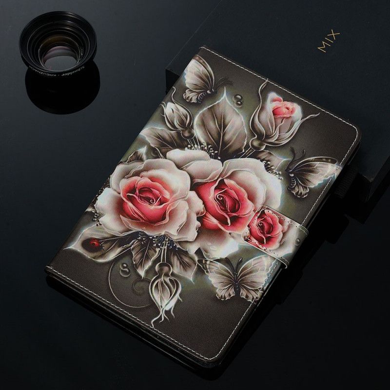 Fodral Samsung Galaxy Tab A 8" (2019) Mörka Blommor