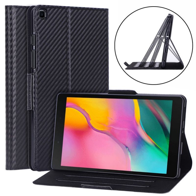 Läderfodral Samsung Galaxy Tab A 8" (2019) Svart Mobilskal Fin Kolfiber