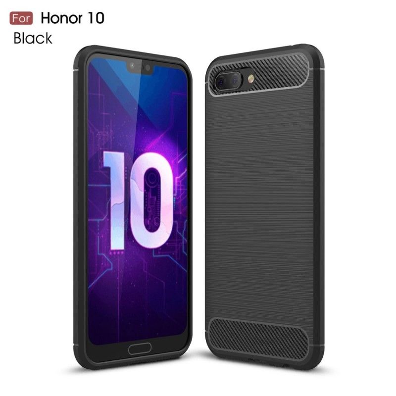 Skal Honor 10 Svart Borstad Kolfiber